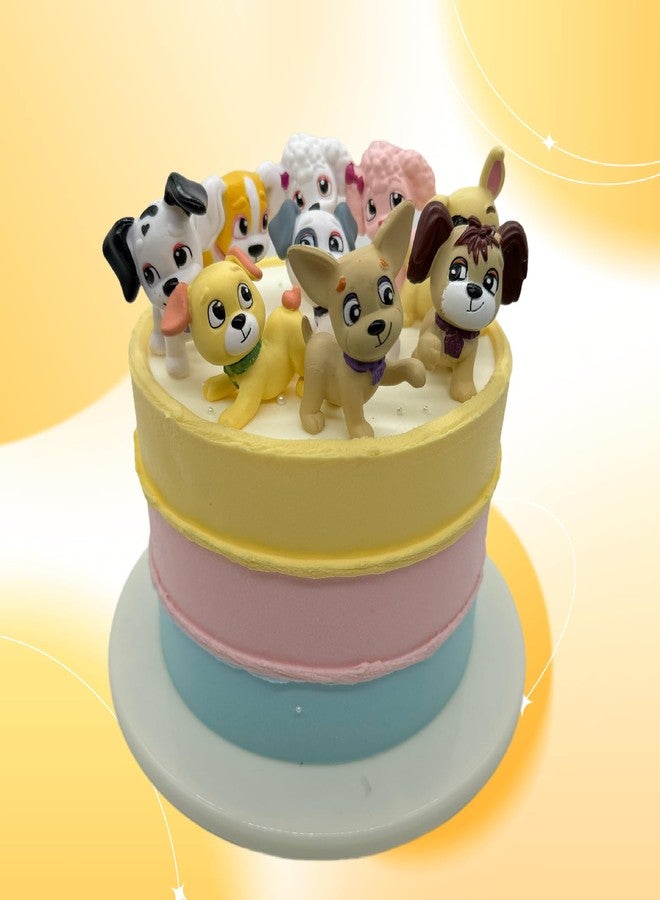 Fevoila Dog Figurines Playset, 9 Pcs Realistic Detailed Puppy Figures Fairy Garden Miniature Dog Figurines Home Desktop Cake Toppers Christmas Birthday Gift - Image 3